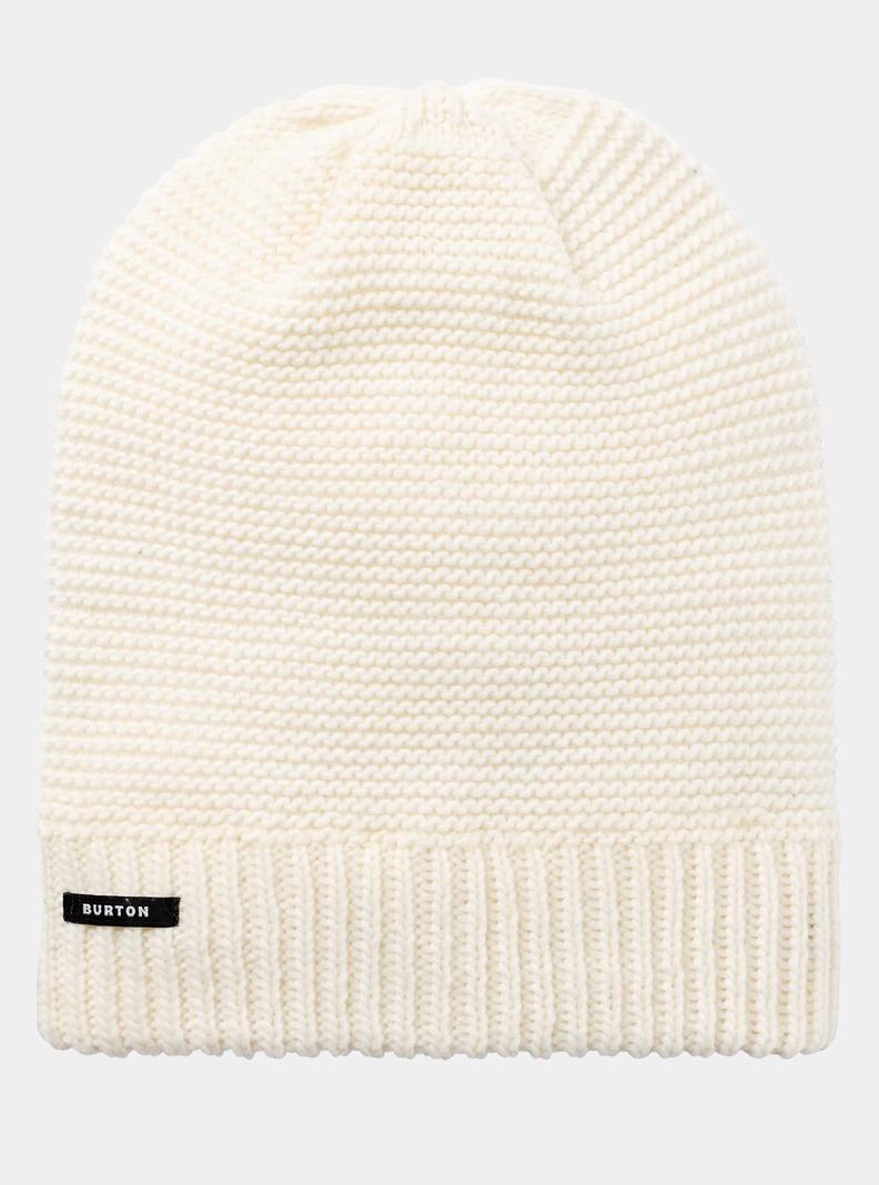 Bonnet Burton Recycled Garter Stitch Femme Blanche | 157029-XCW