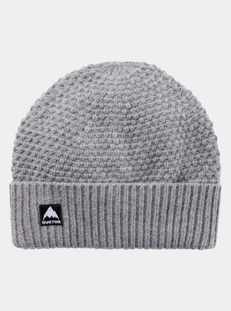 Bonnet Burton Seed Stitch Femme Grise | 125706-TFC