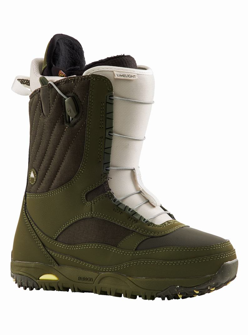 Boots Snowboard Burton Limelight Femme Vert Olive | 783605-LIH