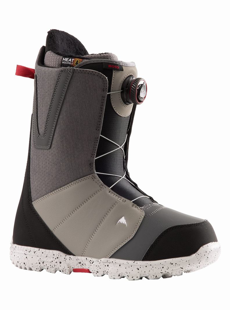 Boots Snowboard Burton Moto BOA® Homme Grise Noir | 469173-TGL