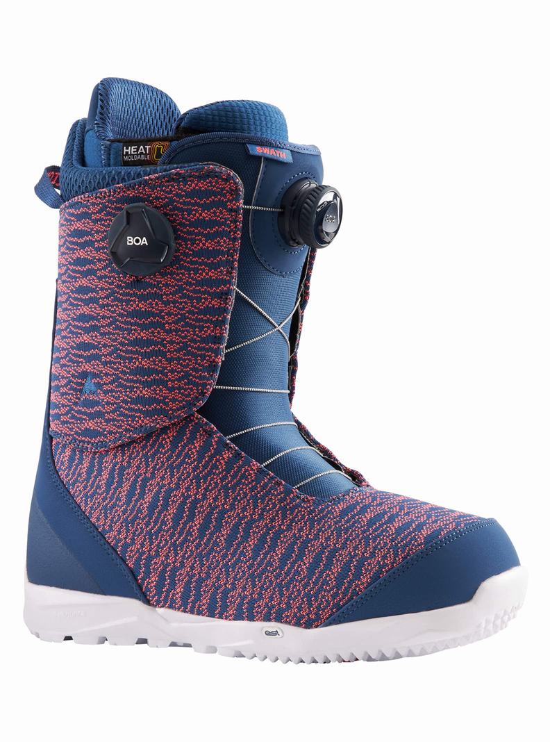 Boots Snowboard Burton Swath BOA® Homme Violette Bleu | 947506-KGT