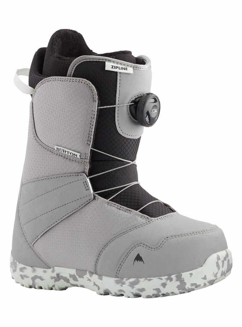 Boots Snowboard Burton Zipline BOA® Enfant Grise | 645927-XTS