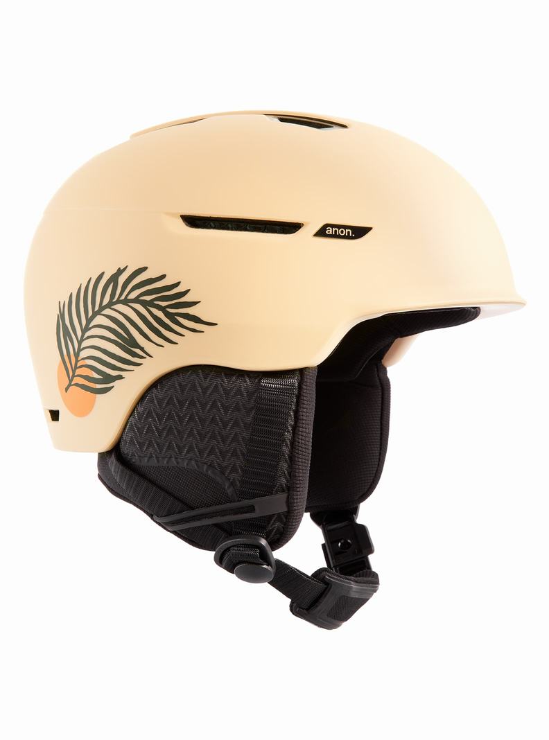 Casque Snowboard Burton Anon Logan WaveCel Homme Beige | 742906-ZYR