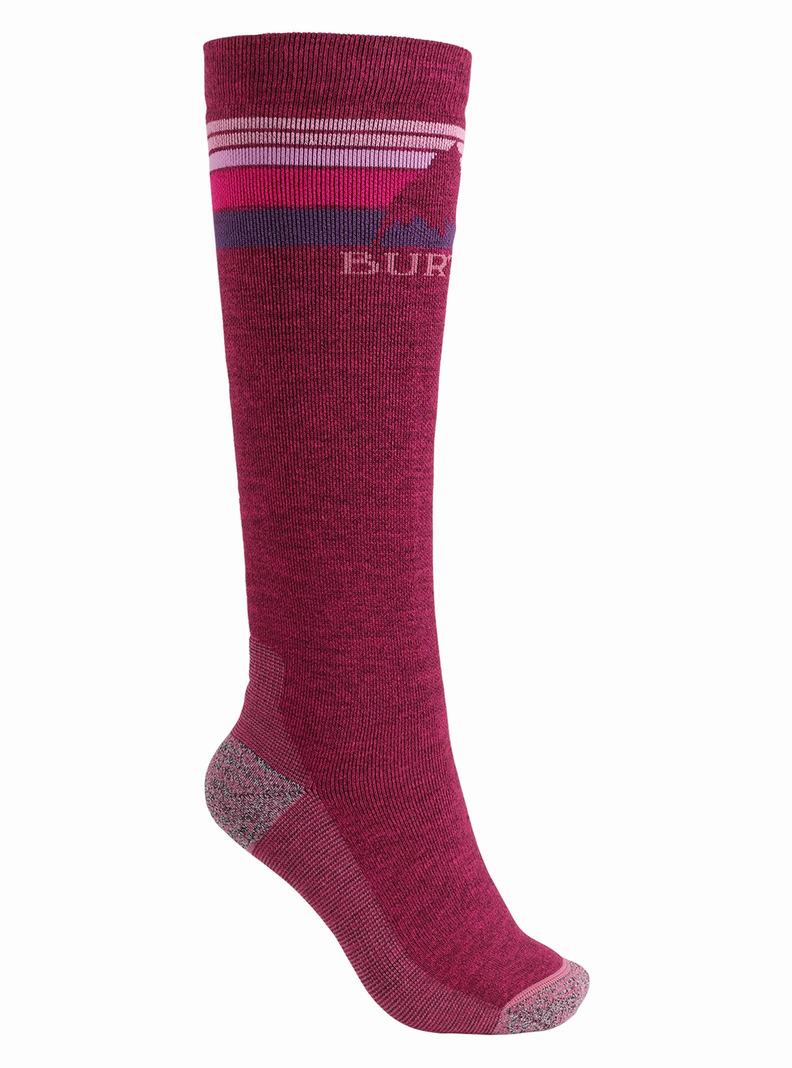 Chaussettes Burton Emblem Midweight Femme Bordeaux | 267495-DSO