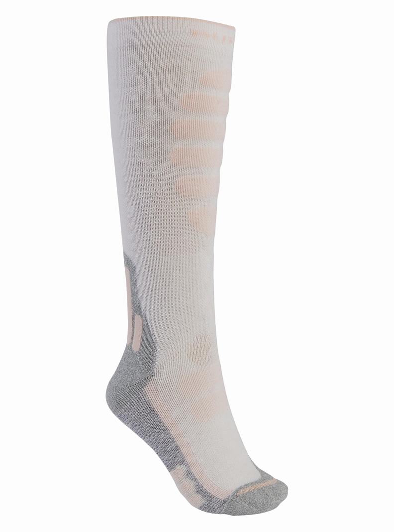 Chaussettes Burton Performance + Midweight Femme Blanche | 596321-QDX