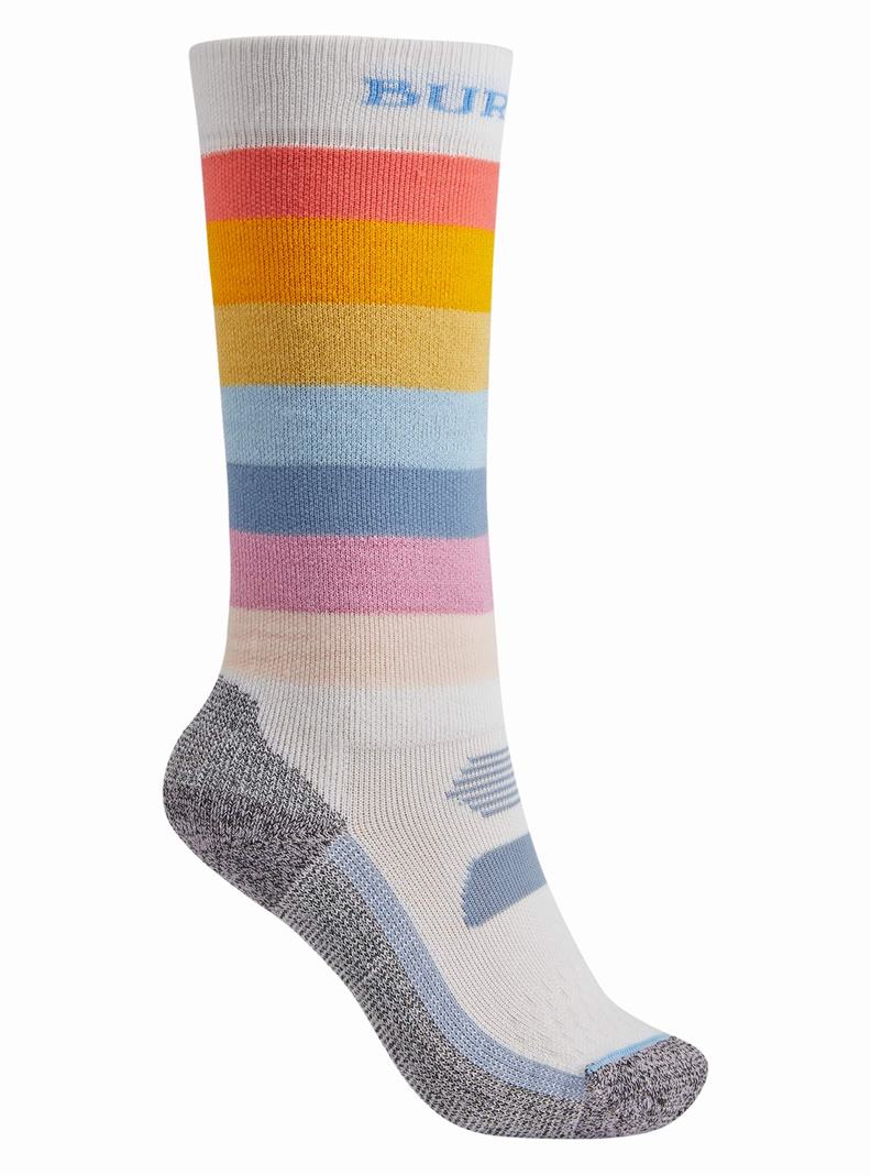 Chaussettes Burton Performance Midweight Enfant Blanche Multicolore Grise | 046283-YIE
