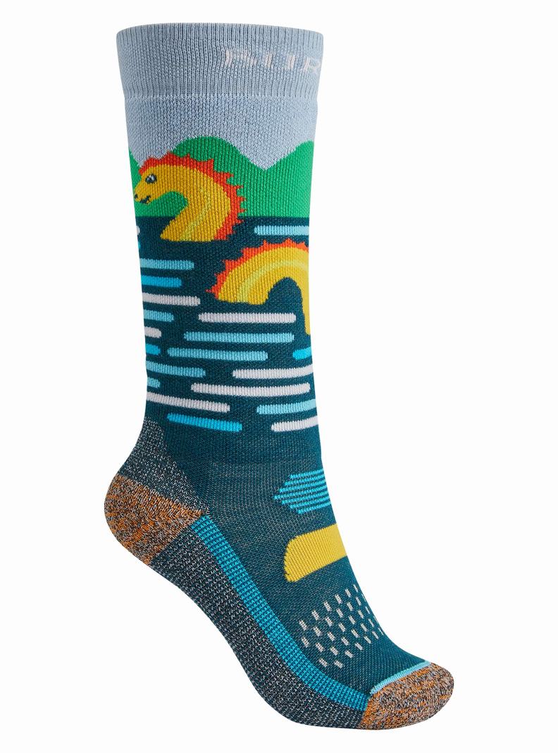 Chaussettes Burton Performance Midweight Enfant Bleu | 392467-UWG