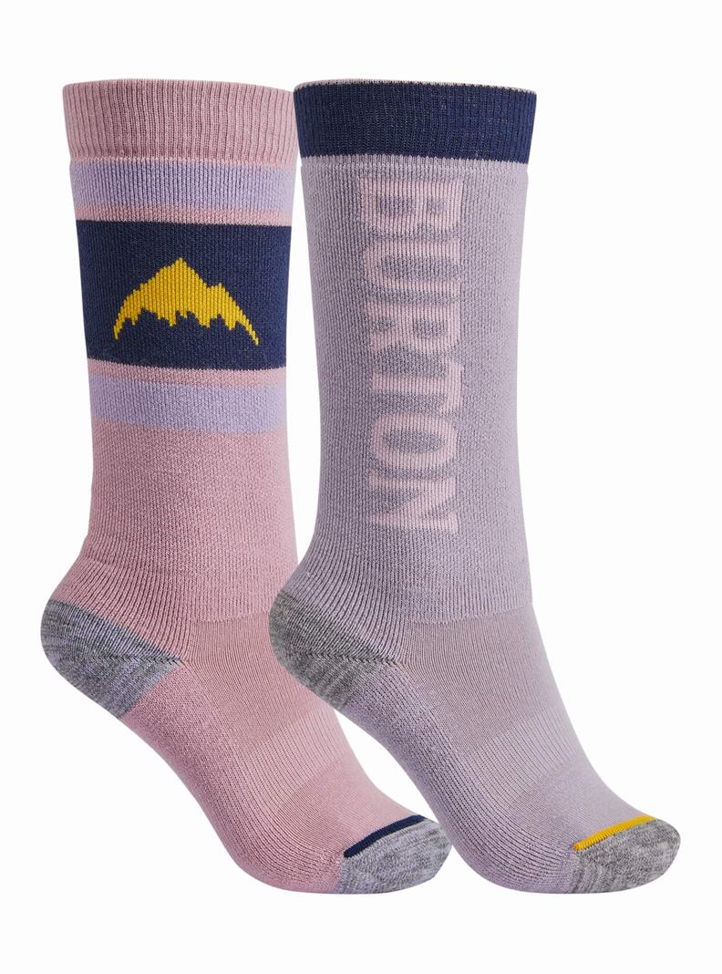 Chaussettes Burton Weekend Midweight 2-Pack Enfant Violette | 174860-GEI