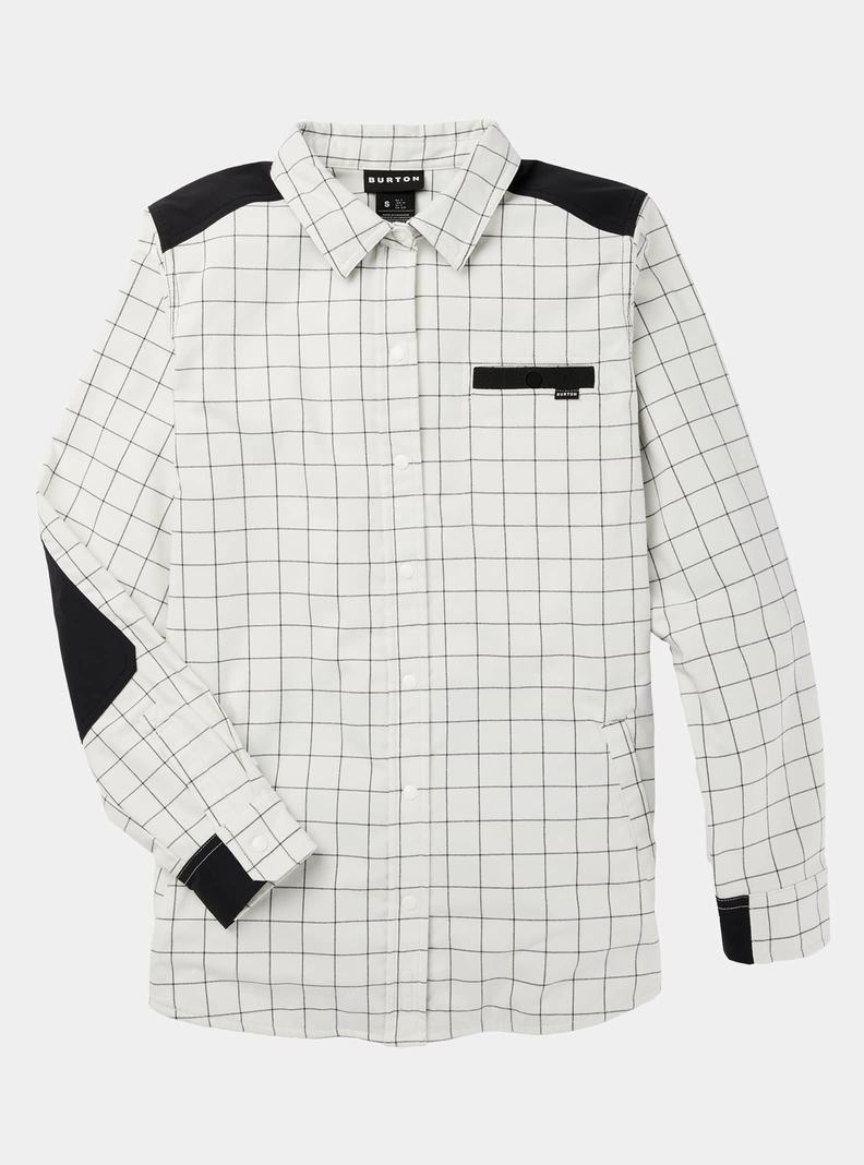 Chemise Burton Favorite Performance Long Sleeve Flannel Femme Blanche | 913856-IQX