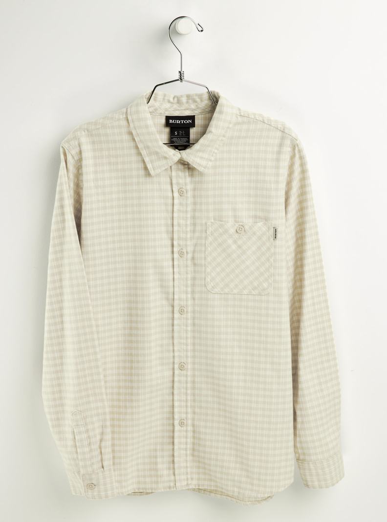 Chemise Burton Grace Long Sleeve Flannel Femme Beige | 095723-DSU