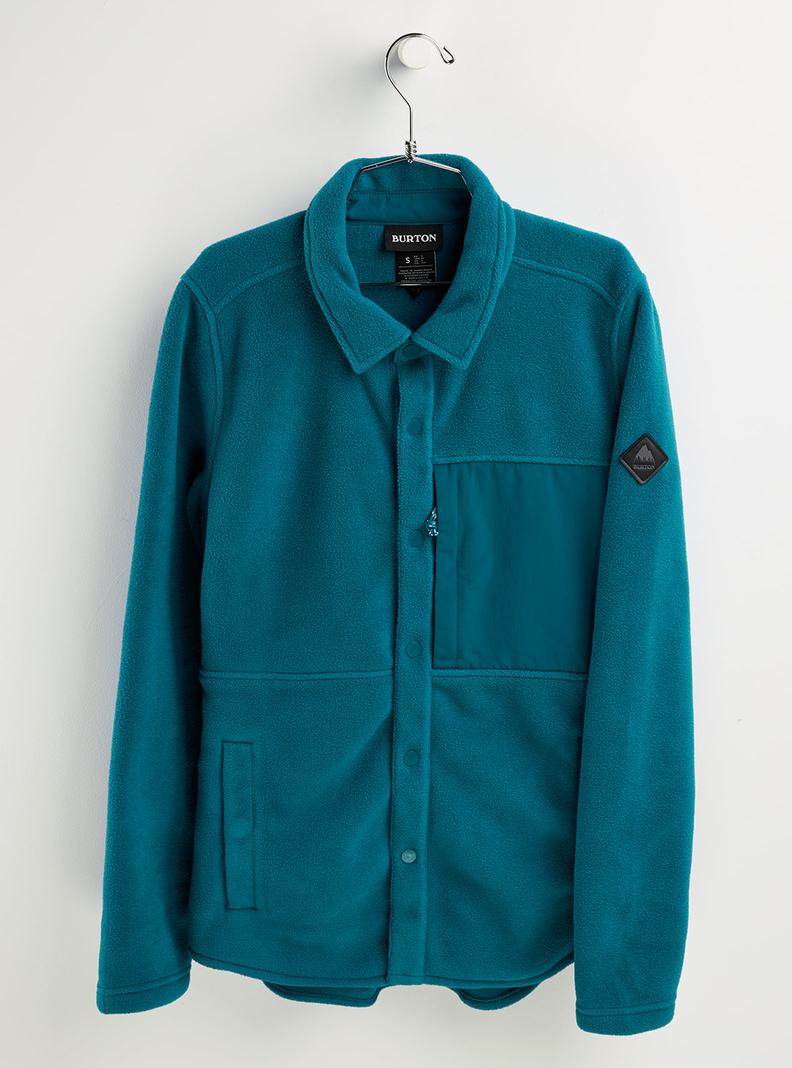 Chemise Burton Hearth Snap Up Fleece Femme Bleu | 029813-TZU