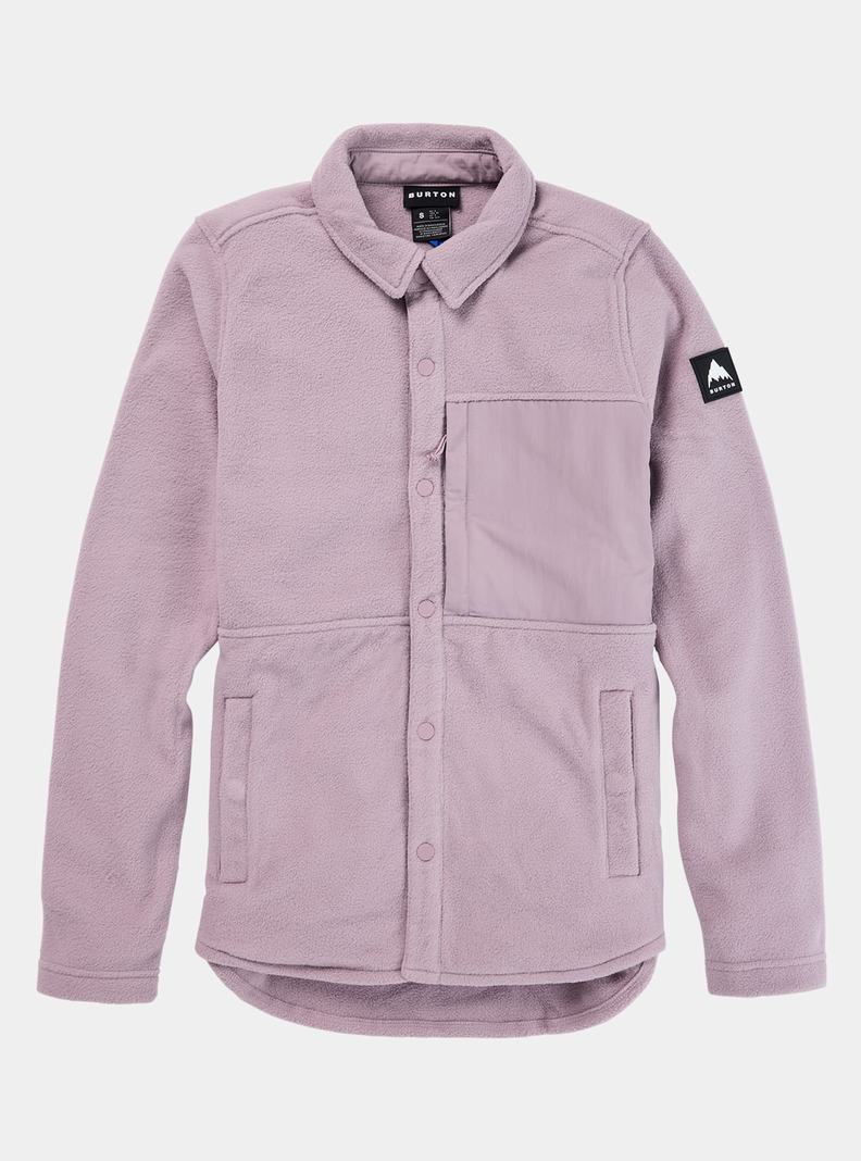 Chemise Burton Hearth Snap-Up Fleece Femme Lavande | 056419-IXK