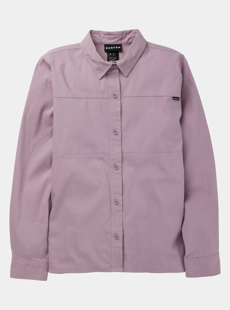 Chemise Burton Travail Stretch Long Sleeve Femme Lavande | 396582-HNS