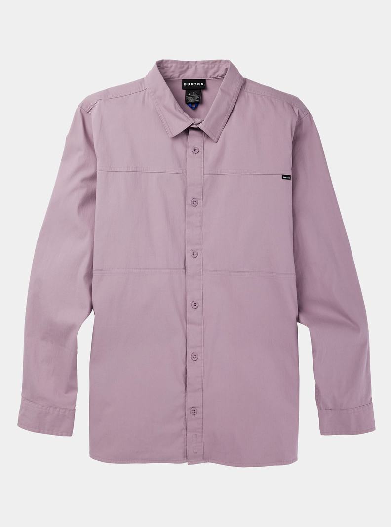 Chemise Burton Travail Stretch Long Sleeve Homme Lavande | 473125-TDW