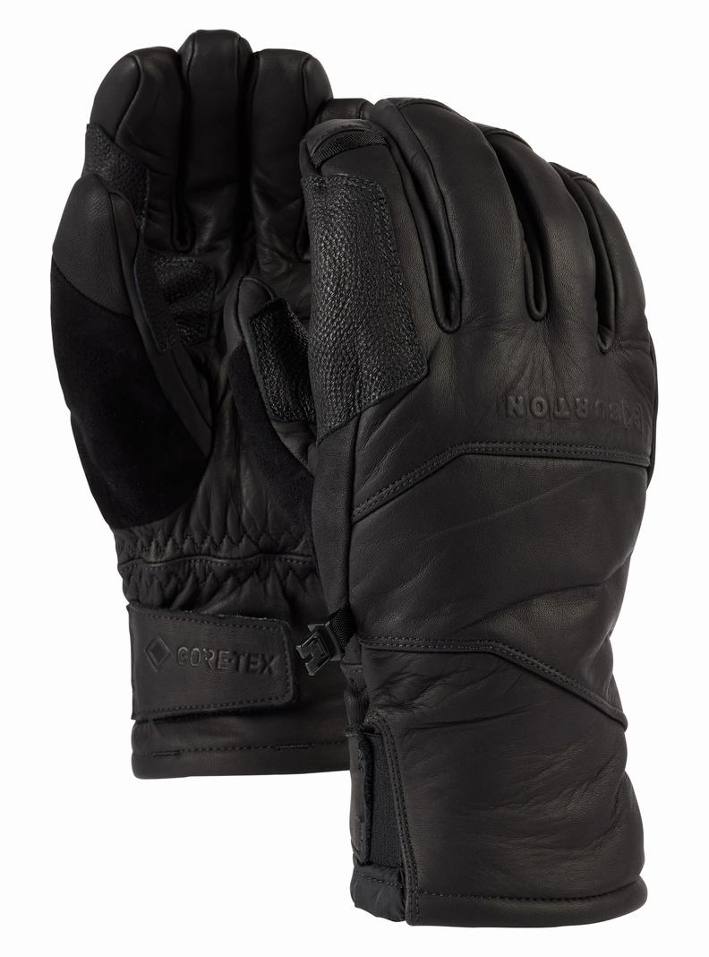 Gants Burton [ak] Clutch GORE-TEX Cuir Femme Noir | 032946-EZG