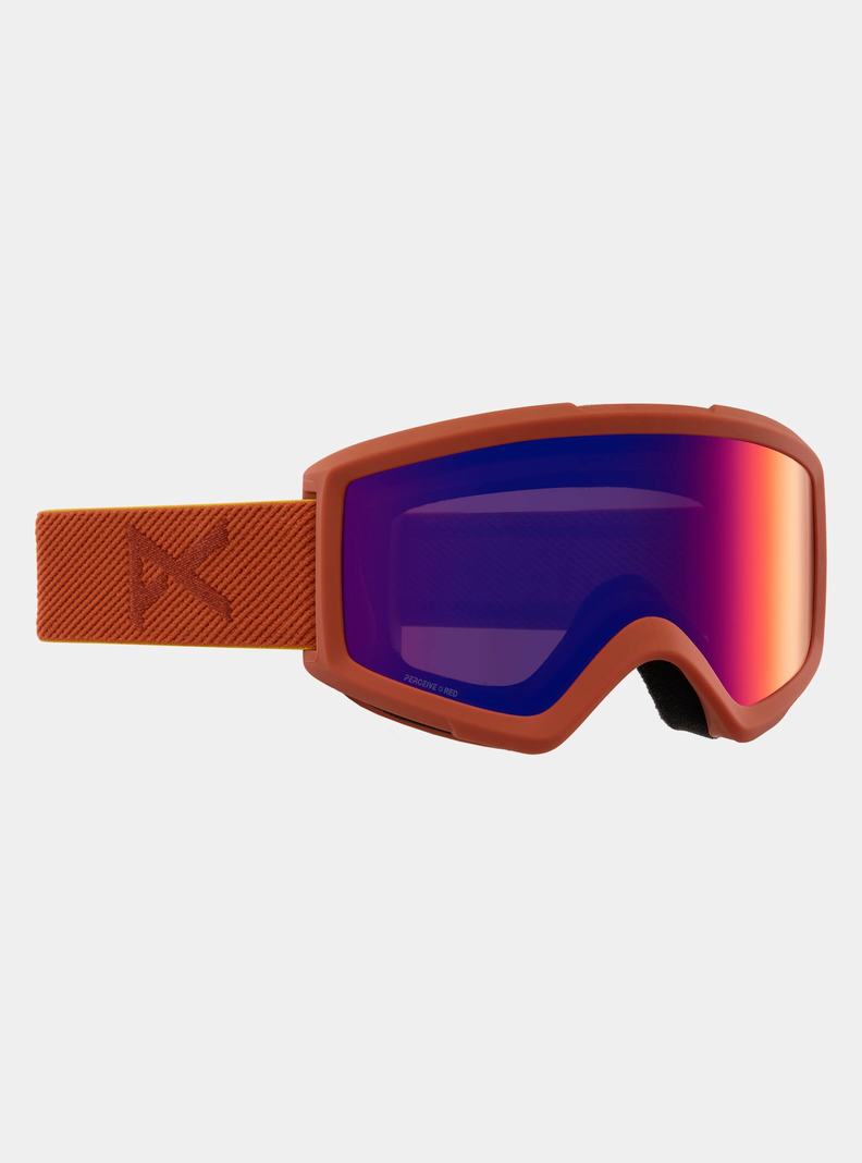 Lunette Ski Burton Anon Helix 2.0 Perceive Goggles + Bonus Lens Femme Orange Rouge | 378046-BFU