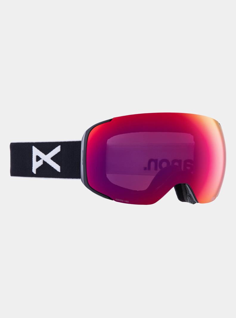 Lunette Ski Burton Anon M2 Goggles + Bonus Lens + MFI® Face Mask Femme Noir Orange Rouge | 978640-RFU