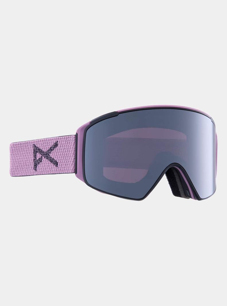 Lunette Ski Burton Anon M4S Goggles (Cylindrical) + Bonus Lens + MFI® Face Mask Homme Violette Orange Noir | 186047-ALO