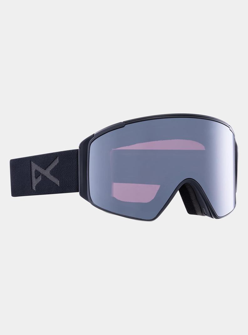 Lunette Ski Burton Anon M4S Goggles (Cylindrical) + Bonus Lens + MFI® Face Mask Homme Orange Noir Violette | 709253-FIV