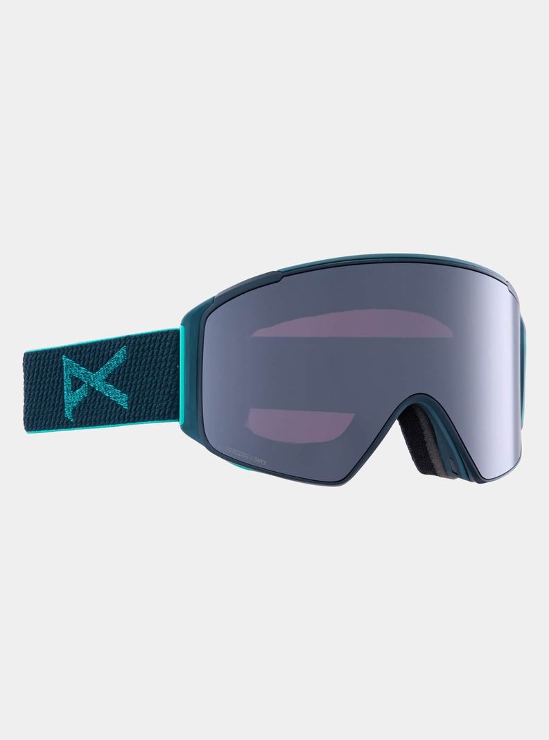 Lunette Ski Burton Anon M4S Goggles (Cylindrical) + Bonus Lens + MFI® Face Mask Homme Noir Orange Rouge | 836470-ZJT