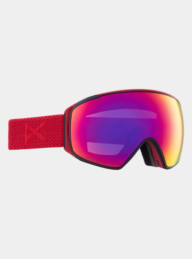Lunette Ski Burton Anon M4S Goggles (Toric) + Bonus Lens + MFI® Face Mask Femme Rouge Orange Rouge | 528367-KCM