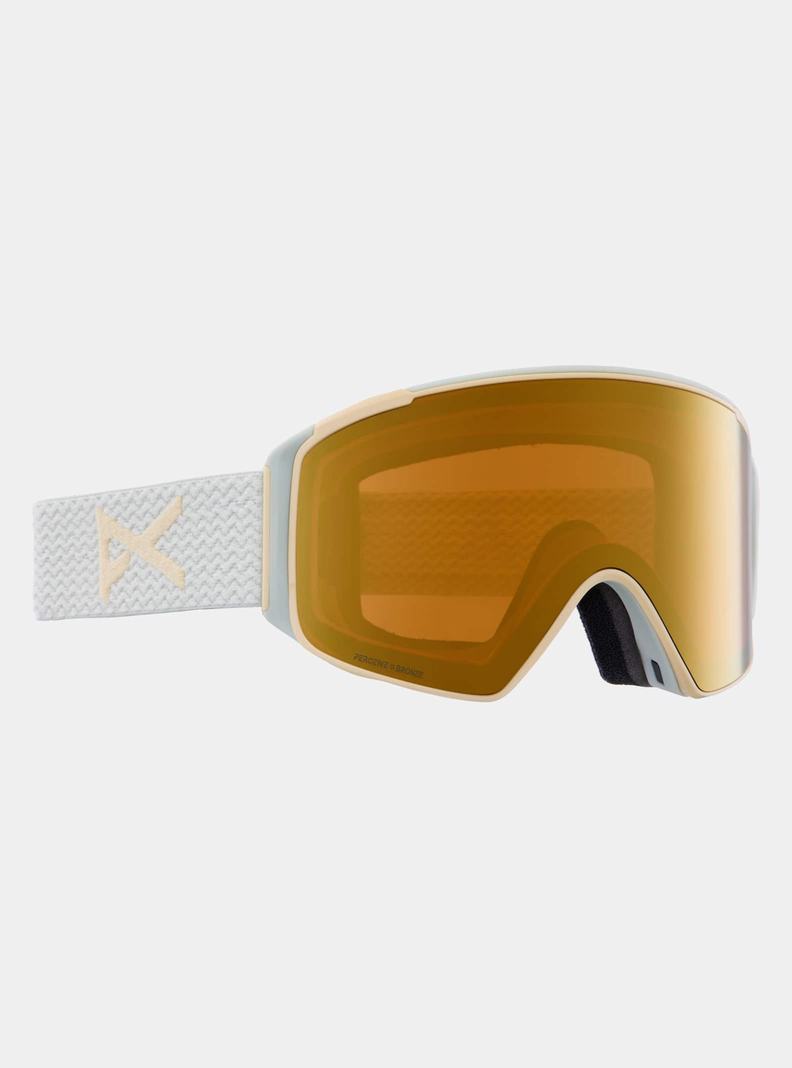 Lunette Ski Burton Anon M4S Low Bridge Fit Goggles (Cylindrical) + Bonus Lens + MFI® FACE MASK Homme Orange | 304965-ZDJ