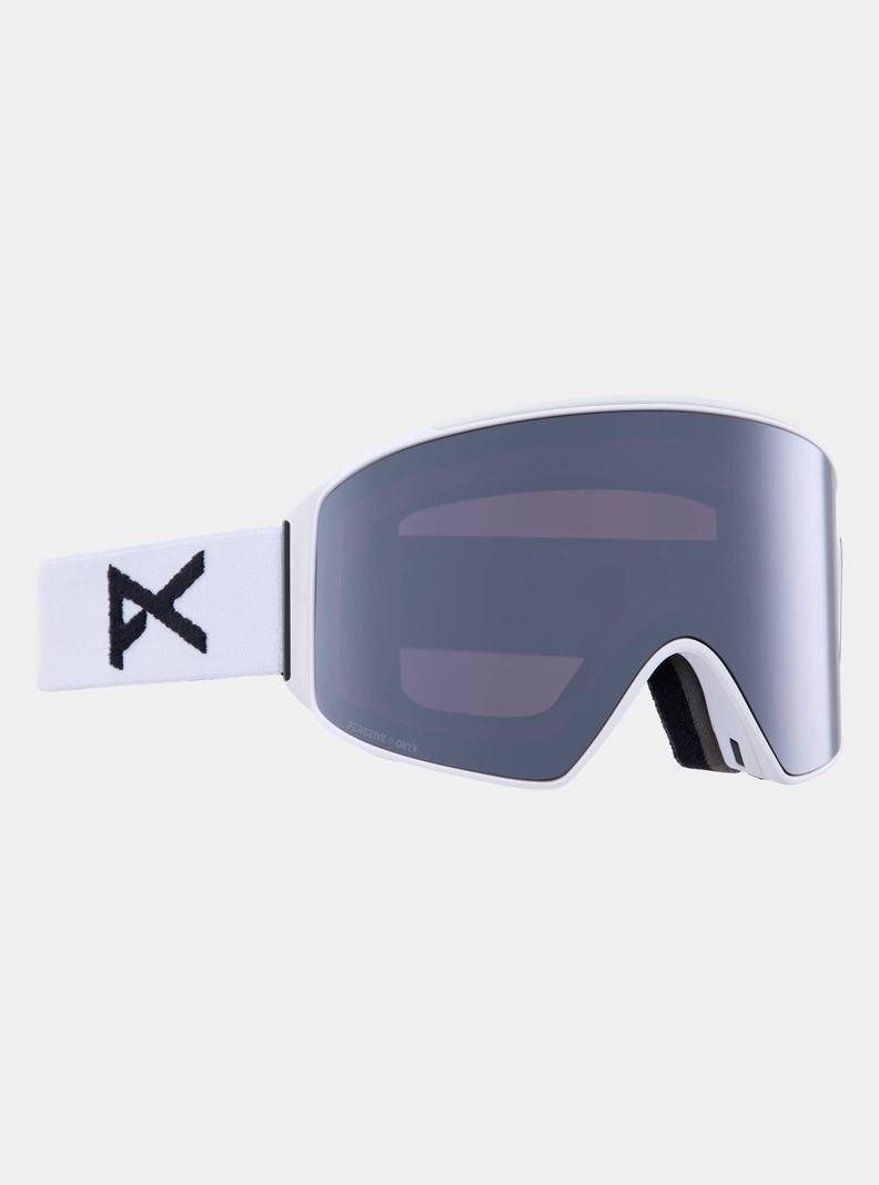 Lunette Ski Burton Anon M4 Goggles (Cylindrical) + Bonus Lens + MFI® Face Mask Femme Blanche Orange Noir Violette | 041567-NLT