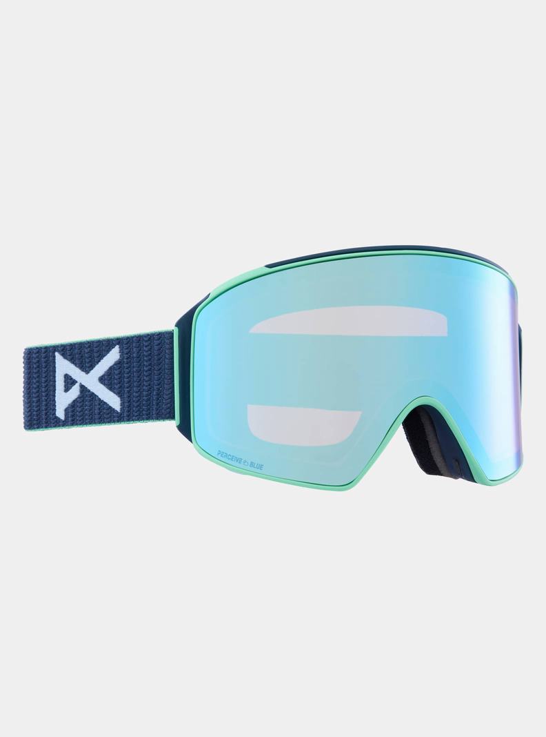 Lunette Ski Burton Anon M4 Goggles (Cylindrical) + Bonus Lens + MFI® Face Mask Femme Bleu Marine Bleu Rose | 123485-WXY