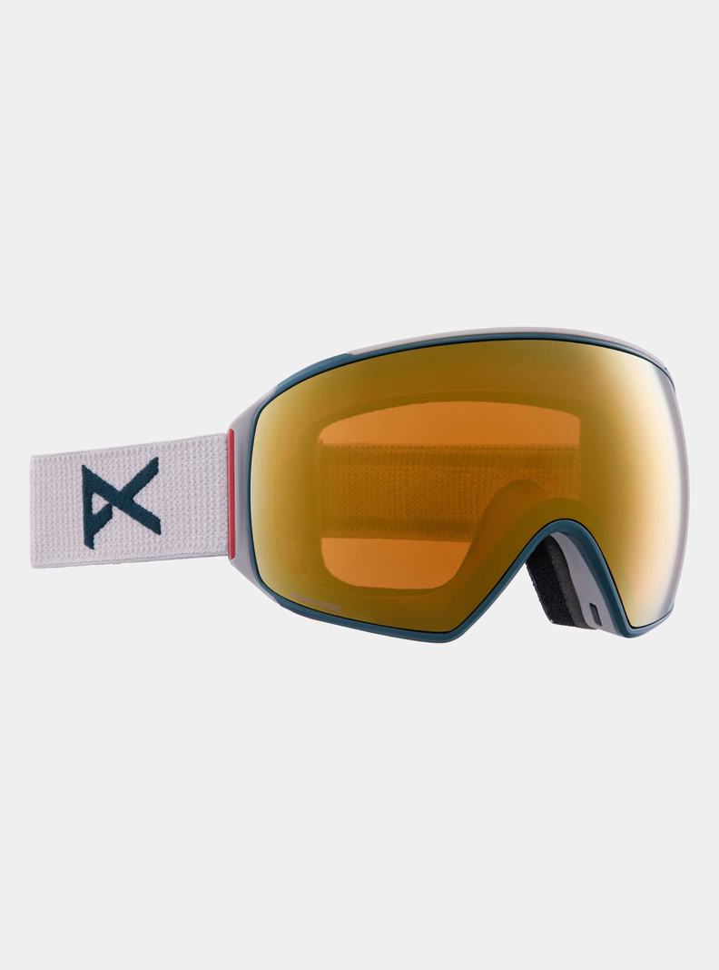 Lunette Ski Burton Anon M4 Goggles (Toric) + Bonus Lens + MFI® Face Mask Femme Grise Orange | 437095-MXL