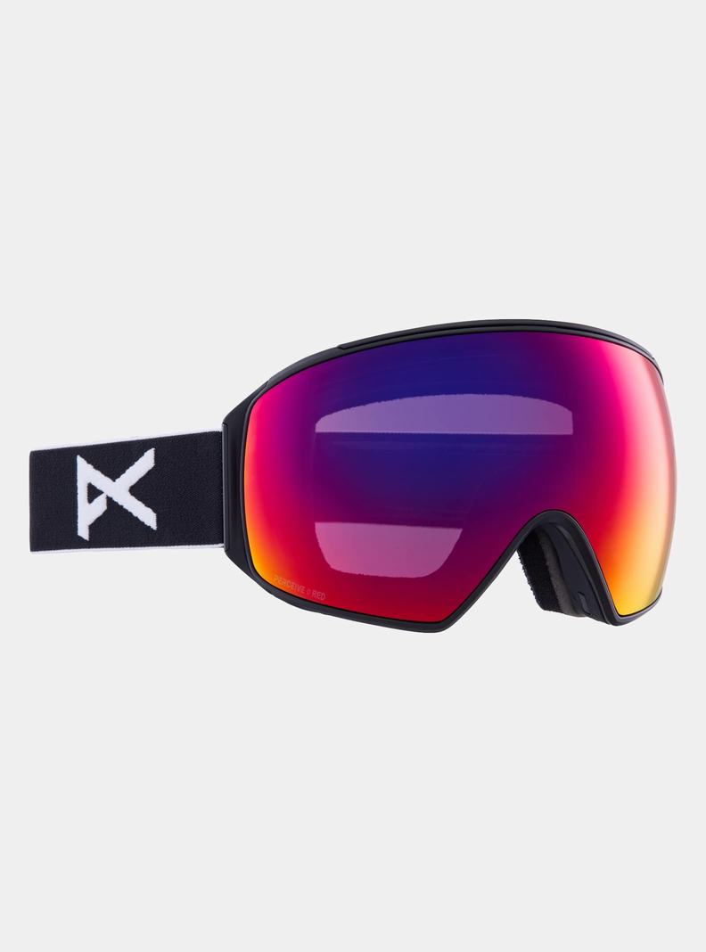 Lunette Ski Burton Anon M4 Goggles (Toric) + Bonus Lens + MFI® Face Mask Femme Noir Orange Rouge | 534760-WZU