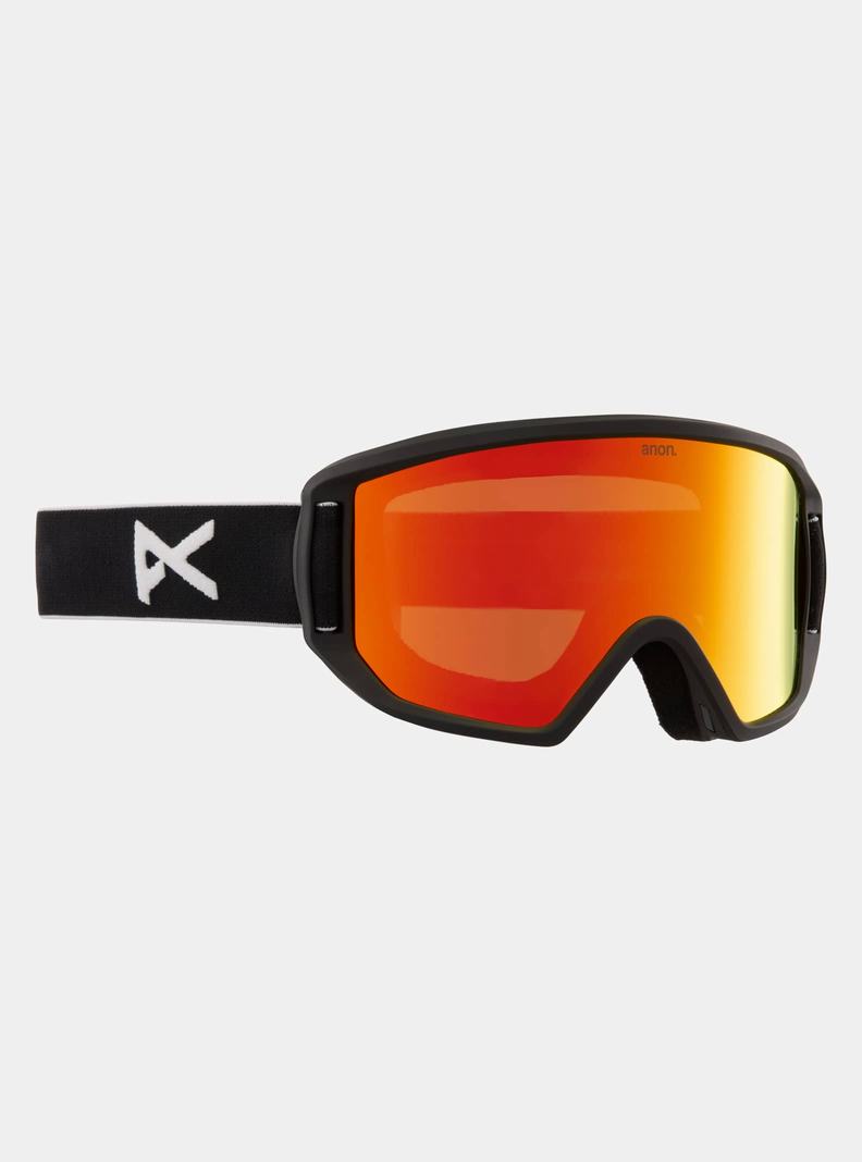 Lunette Ski Burton Anon Relapse Jr. Goggles + MFI® Face Mask Enfant Noir Rouge | 864071-FTI