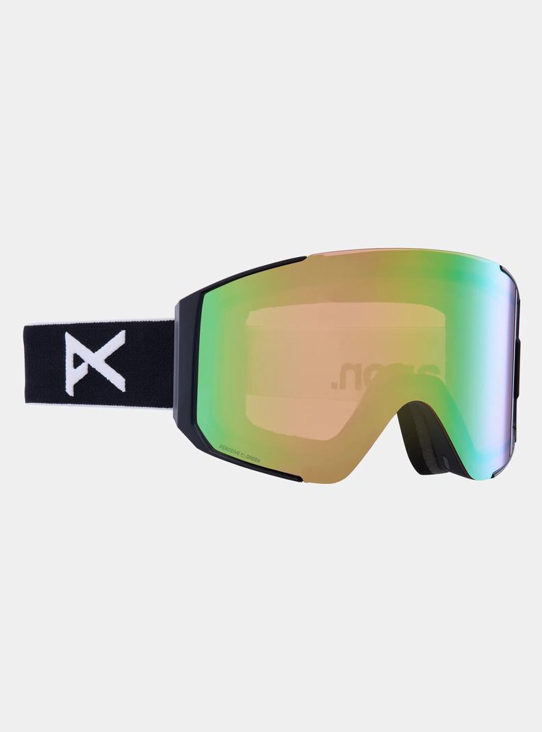 Lunette Ski Burton Anon Sync Low Bridge Fit Goggles + Bonus Lens Homme Noir Vert Rose | 519783-YZH