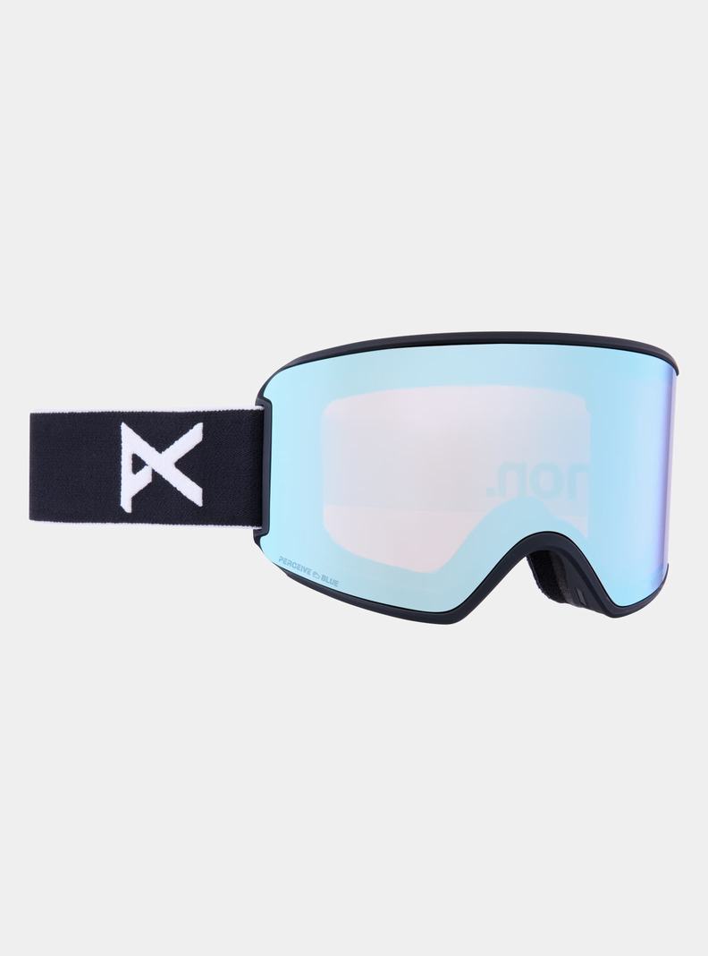 Lunette Ski Burton Anon WM3 Low Bridge Fit Goggles + Bonus Lens + MFI® Face Mask Femme Noir Bleu Rose | 205198-TCN