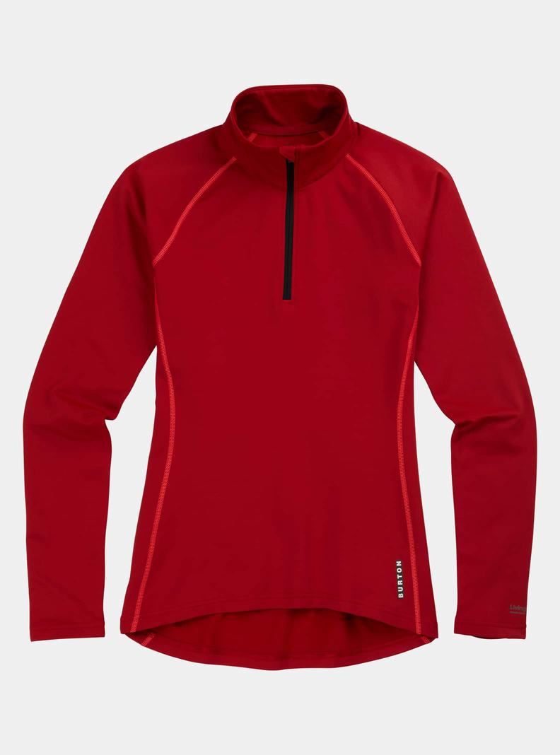 Sous-couches Burton Heavyweight X Base Layer Quarter-Zip Femme Rouge | 045369-WCX