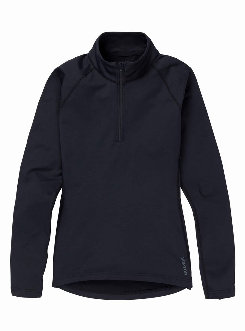 Sous-couches Burton Heavyweight X Base Layer Quarter-Zip Femme Noir | 426715-AJI