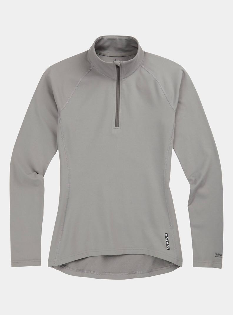 Sous-couches Burton Heavyweight X Base Layer Quarter-Zip Femme Grise | 719234-RBI