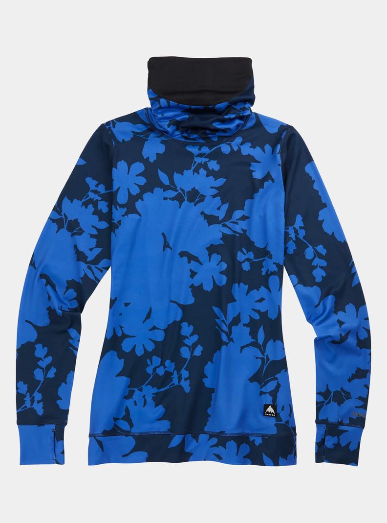 Sous-couches Burton Midweight Base Layer Long Neck Shirt Femme Bleu | 013254-VZX