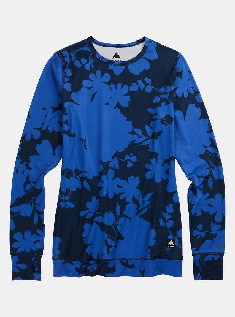 Sous-couches Burton Midweight Base Layer Crewneck Femme Bleu | 152479-CQY