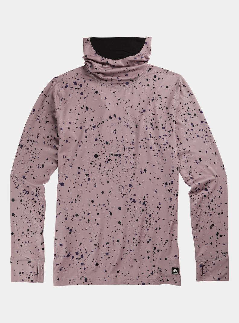 Sous-couches Burton Midweight Base Layer Long Neck Shirt Homme Violette | 487036-JFB