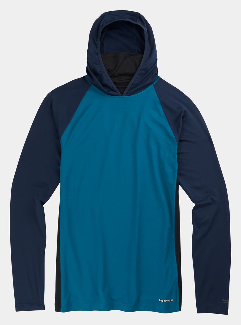 Sous-couches Burton Midweight X Base Layer Long Neck Hoodie Homme Bleu | 234791-OGV