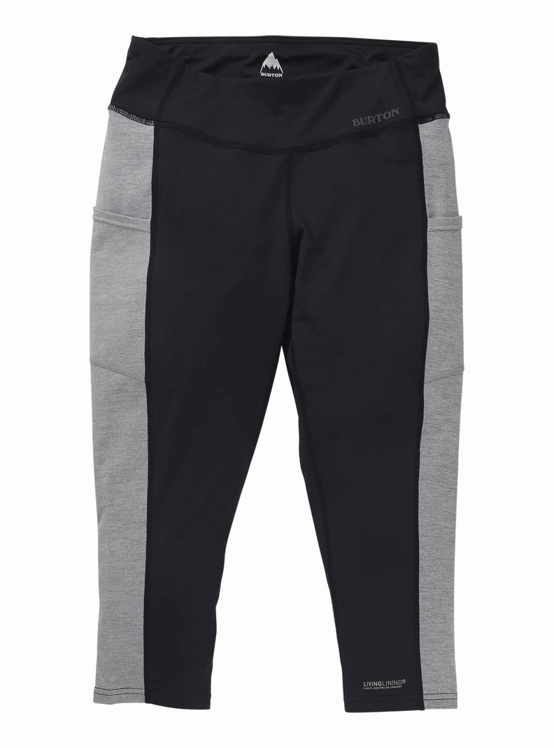 Sous-couches Burton Midweight X Base Layer Three-Quarter Boot Pants Femme Noir Grise | 259043-PJM