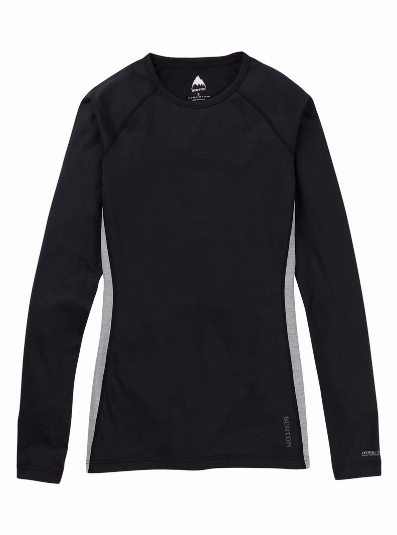 Sous-couches Burton Midweight X Base Layer Crewneck Femme Noir | 314652-ASG