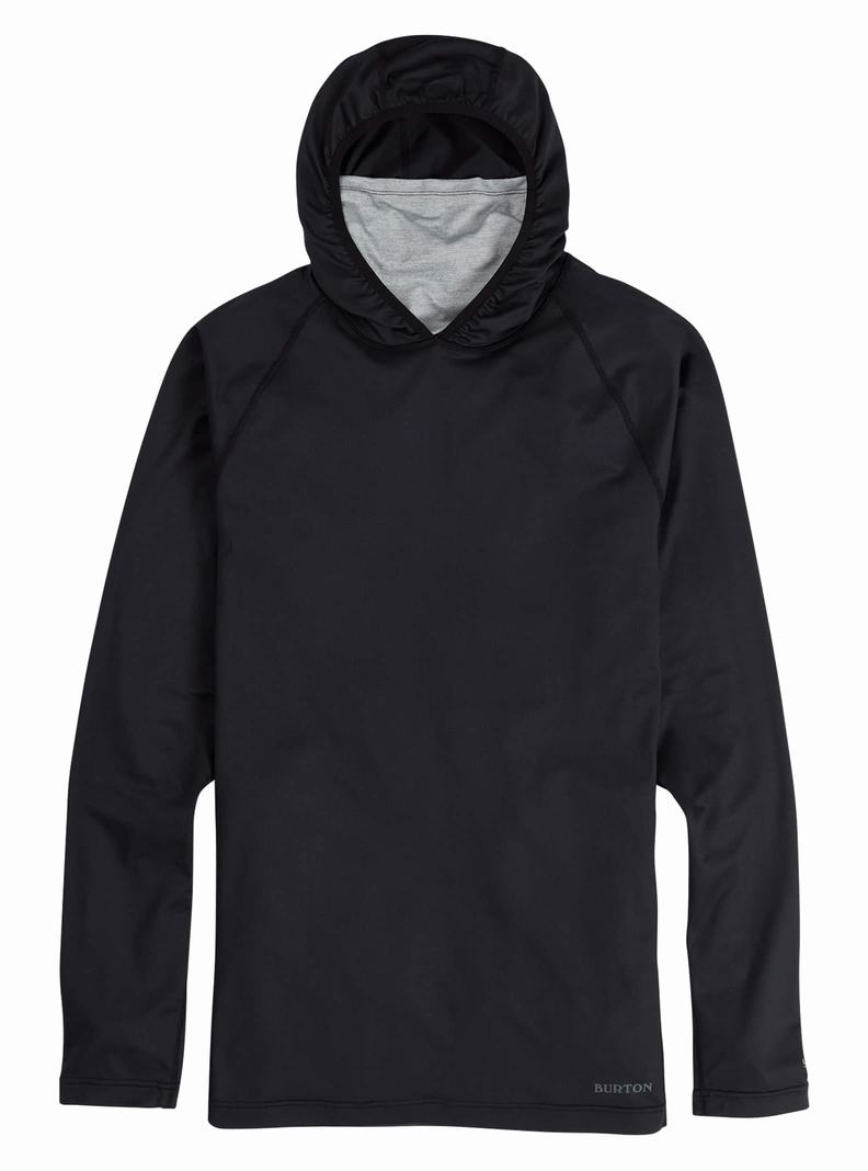 Sous-couches Burton Midweight X Base Layer Long Neck Hoodie Homme Noir Grise | 627385-XQM