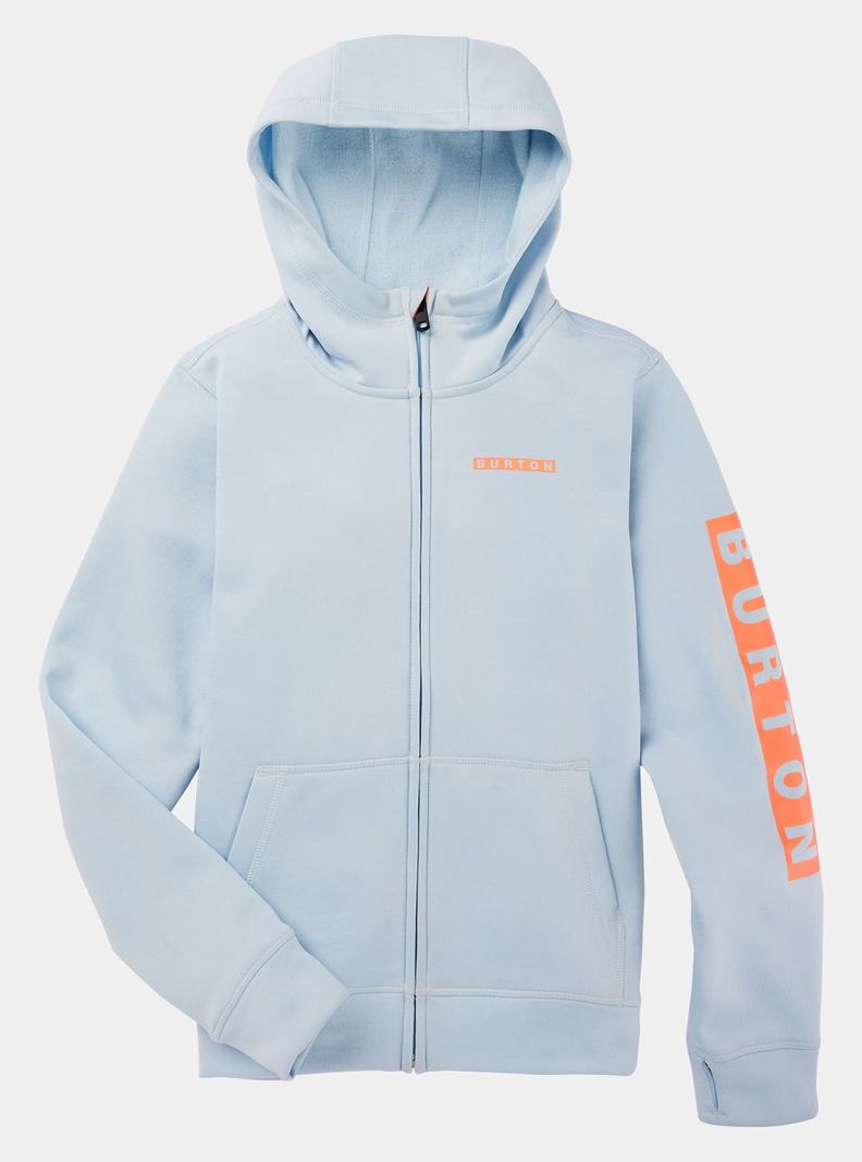 Sweat à capuche Burton Oak Full-Zip Enfant Bleu | 629154-QEH