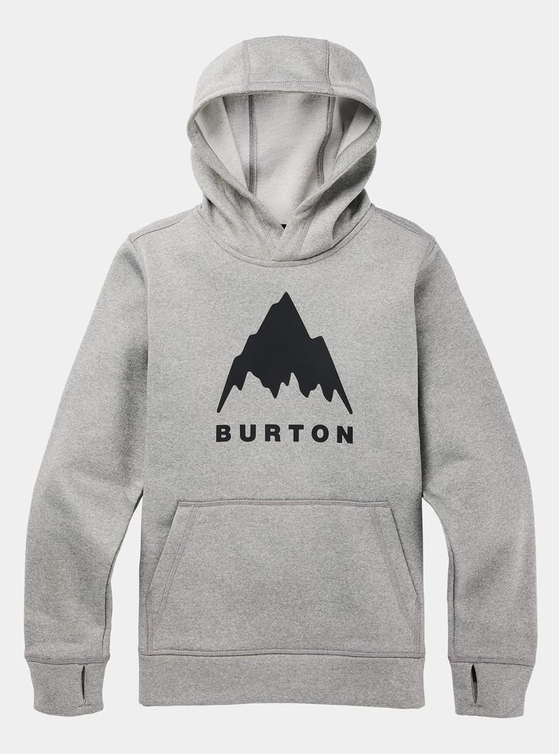 Sweat à capuche Burton Oak Pullover Enfant Grise | 617520-YCT