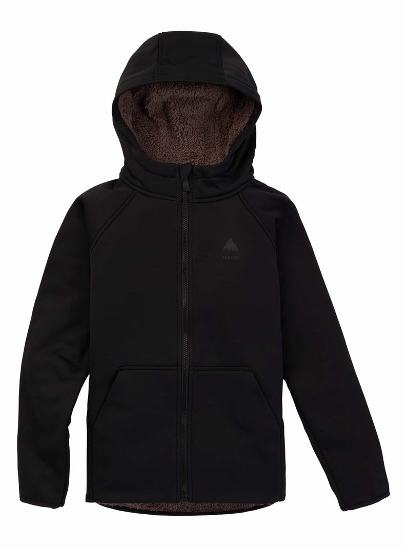 Sweats Burton Crown Weatherproof Full-Zip Sherpa Fleece Enfant Noir | 042789-ZVX