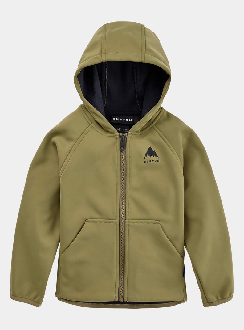 Sweats Burton Crown Weatherproof Full-Zip Fleece Enfant Vert Olive | 176053-ECW