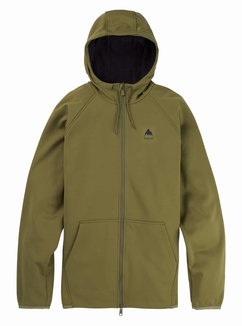 Sweats Burton Crown Weatherproof Full-Zip Fleece Homme Vert Olive | 468095-VAW