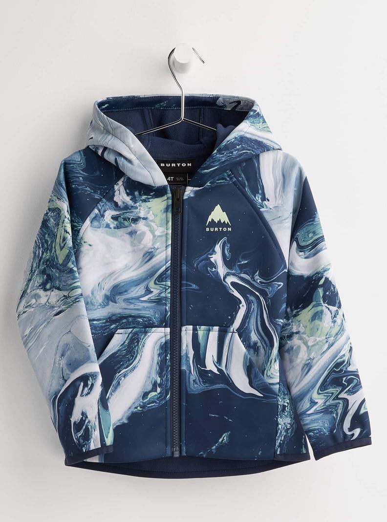 Sweats Burton Crown Weatherproof Full-Zip Fleece Enfant Bleu | 978350-ZSX