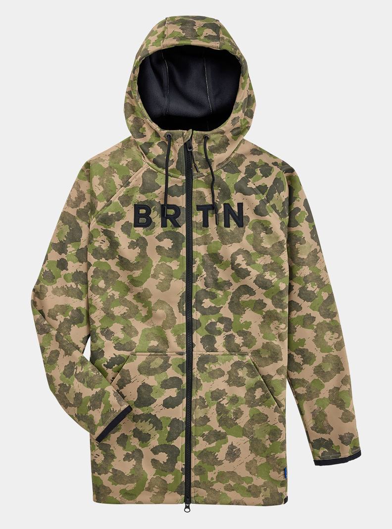 Sweats Burton Crown Weatherproof Long Full-Zip Fleece Femme Kaki Vert | 180342-ZLG